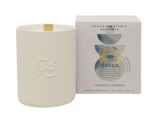 Organik botanic scented candle w/ crystal - Detox