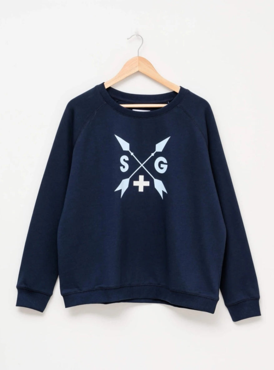 Stella and gemma sweatshirt navy arrows