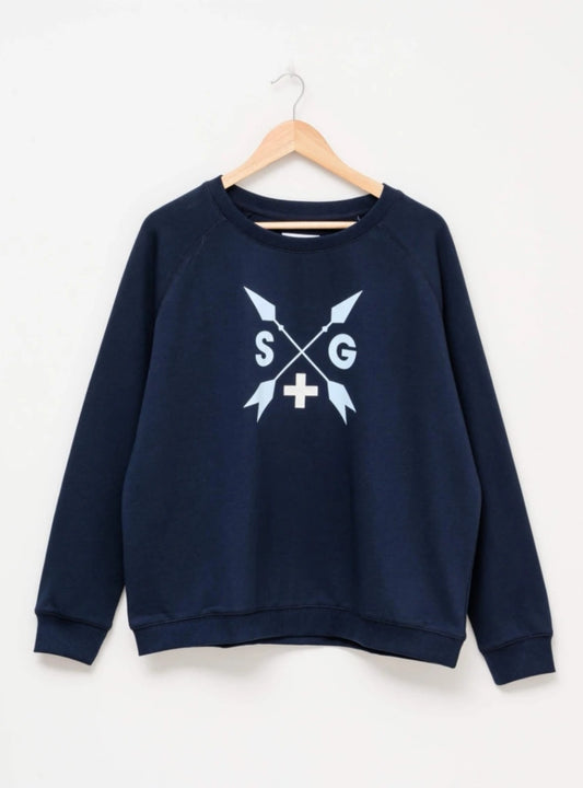 Stella and gemma sweatshirt navy arrows