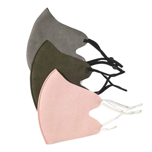 KIDS - Pack of 3 Face Masks | Multi - Blush, Grey and Olive