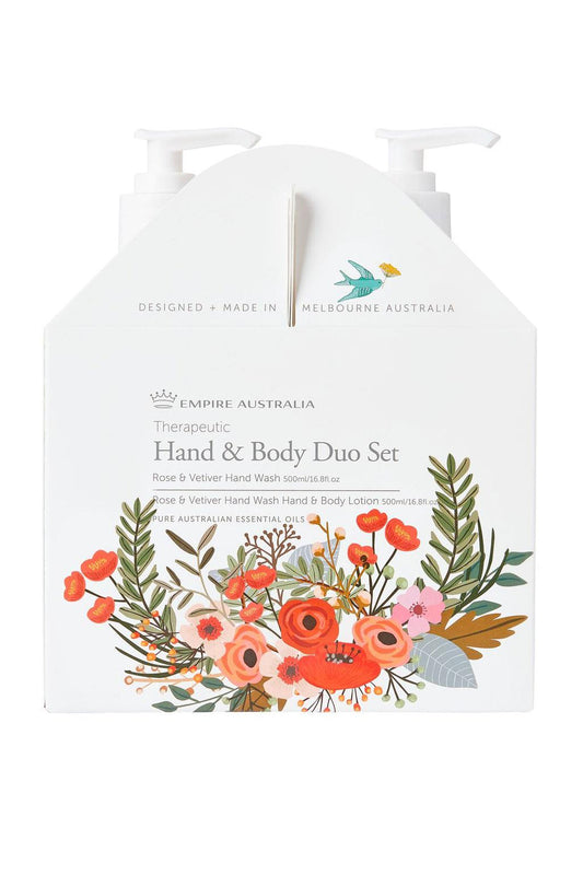 Therapeutic Rose & Vetiver Hand/Body Care Duo 500ml