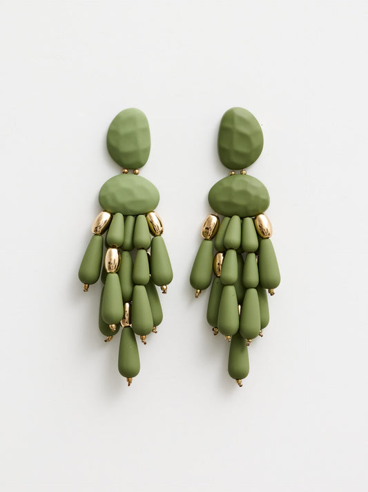 Sage stalactite earrings
