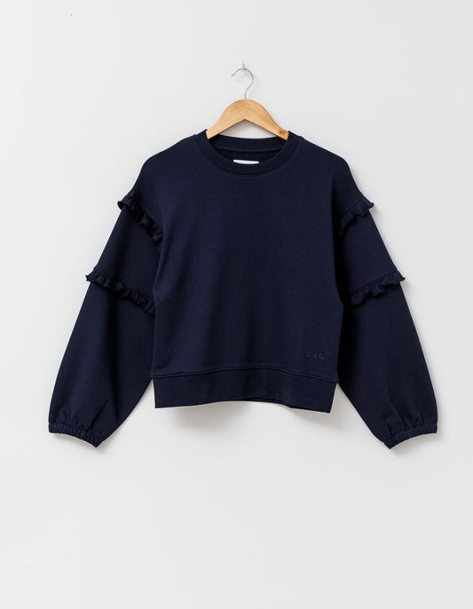 Sweater - Abi navy ruffle
